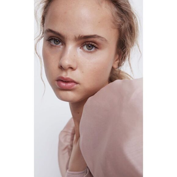 LAST 1!🔥BLOGGERS FAV ZARA CONTRASTING ORGANZA TOP - Picture 12 of 14